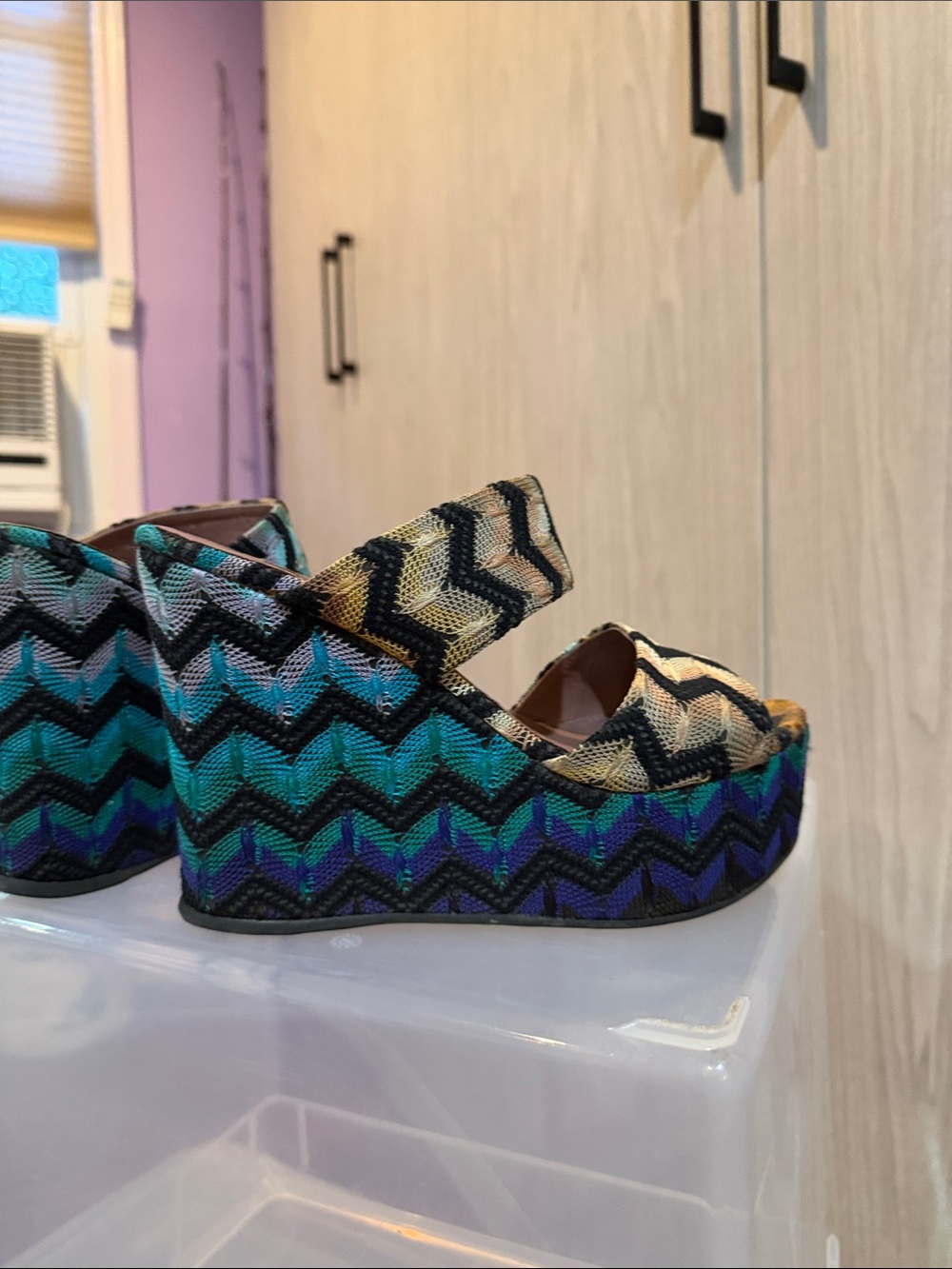 Missoni Multicolor Chevron Woven Platform Sandal - Picture 4 of 8